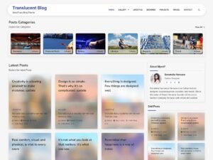 Translucent Blog loading bloggers WordPress Theme