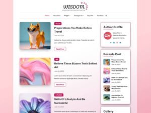 Wisdom Blogger blog design WordPress Theme