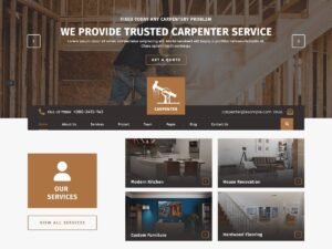 Woodworking Workshop website industry WordPress Theme