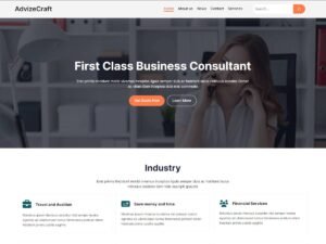 Advizecraft website presence WordPress Theme