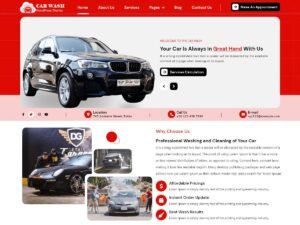 Car Washing Center services users WordPress Theme