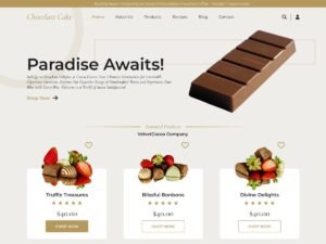 Chocolate Cake gifts chocolatiers WordPress Theme