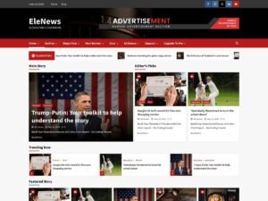 EleNews elementor header WordPress Theme