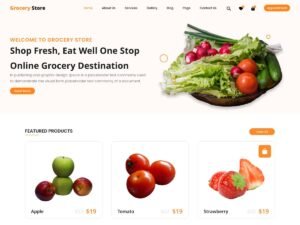Grocery Shopping Store businesses customers WordPress Theme