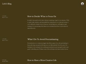 Loïc blogging ideal WordPress Theme