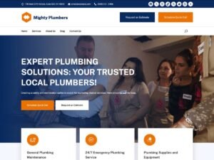 Mighty Plumbers design plumbing WordPress Theme
