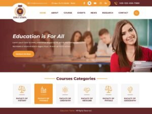 Prime Education courses learning WordPress Theme