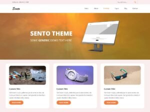 Sento Shop layout slider WordPress Theme