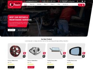 Auto Repair Center services car WordPress Theme