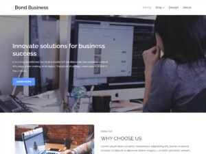 Bond Business website type WordPress Theme