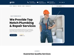 Bosa Plumber business sites WordPress Theme