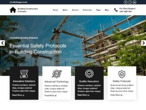 Building Construction Company color quality WordPress Theme