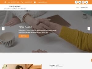 Goldy Prime section features WordPress Theme