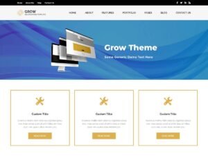 Grow eMinimal layout slider WordPress Theme