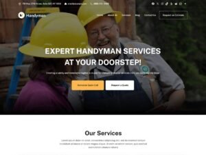 Handyman Blocks services home WordPress Theme