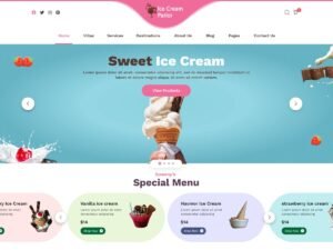 Ice Cream Parlor user treats WordPress Theme