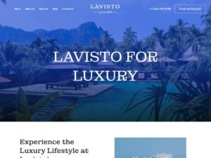 Lavisto hotels hospitality WordPress Theme
