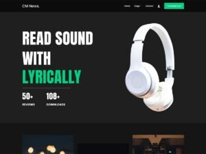 Lyrically music lyrics WordPress Theme