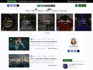 NewsHours website content WordPress Theme