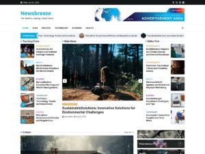 Newsbreeze news magazines WordPress Theme