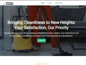 Spotless Cleaning services presence WordPress Theme