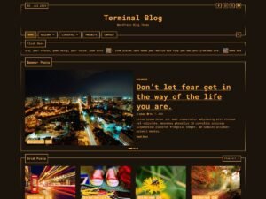 Terminal Blog sections retro WordPress Theme