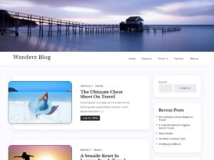Wanderz Blog food delivery WordPress Theme