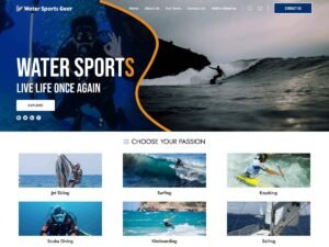 Water Sports Gear businesses rentals WordPress Theme