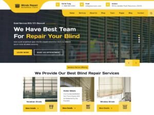 Window Blinds Repair services service WordPress Theme