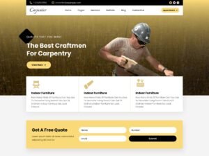 Wooden Furniture services cabinets WordPress Theme