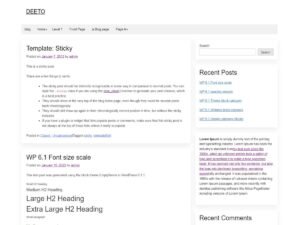deeto seo blogs WordPress Theme