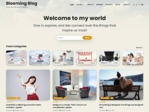 Free Blooming Blog WordPress Theme