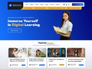 Free Digital Online Courses WordPress Theme