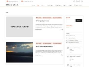 Free Dream Villa WordPress Theme
