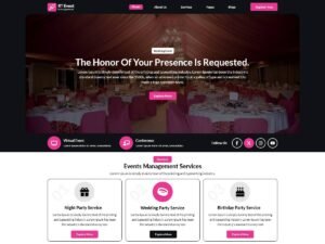 Free Event Management Blocks WordPress Theme