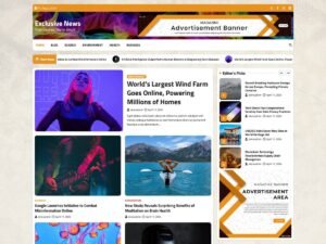 Free Exclusive News  WordPress Theme
