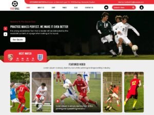 Free FSE Soccer League WordPress Theme
