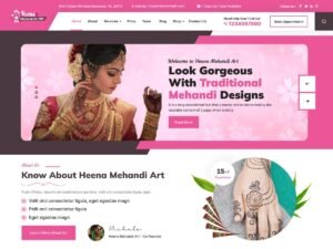 Free Mehndi Tattoo Artist WordPress Theme