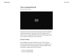 Free Powder Zero WordPress Theme
