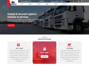 Free Transportation Agency WordPress Theme