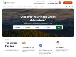 Free TravelVerse WordPress Theme