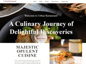 Free Urban Restaurant WordPress Theme