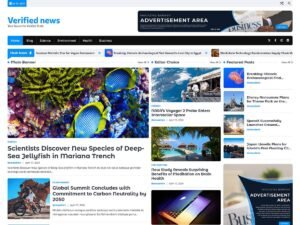 Free Verified News WordPress Theme