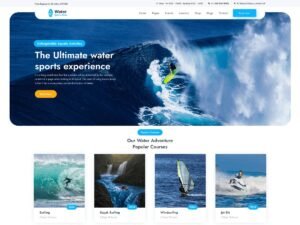 Free Water Sports Rental WordPress Theme