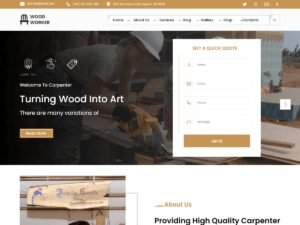 Free Woodworker WordPress Theme