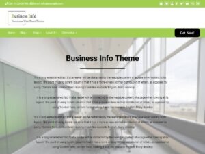 Free Business Info WordPress Theme
