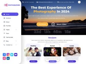 Free Expert Photographer WordPress Theme