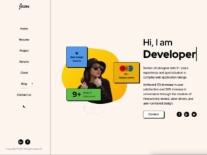 Free Jason Portfolio Resume WordPress Theme