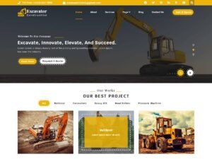 Free Land Excavator WordPress Theme