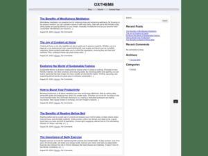 Free OXTheme WordPress Theme